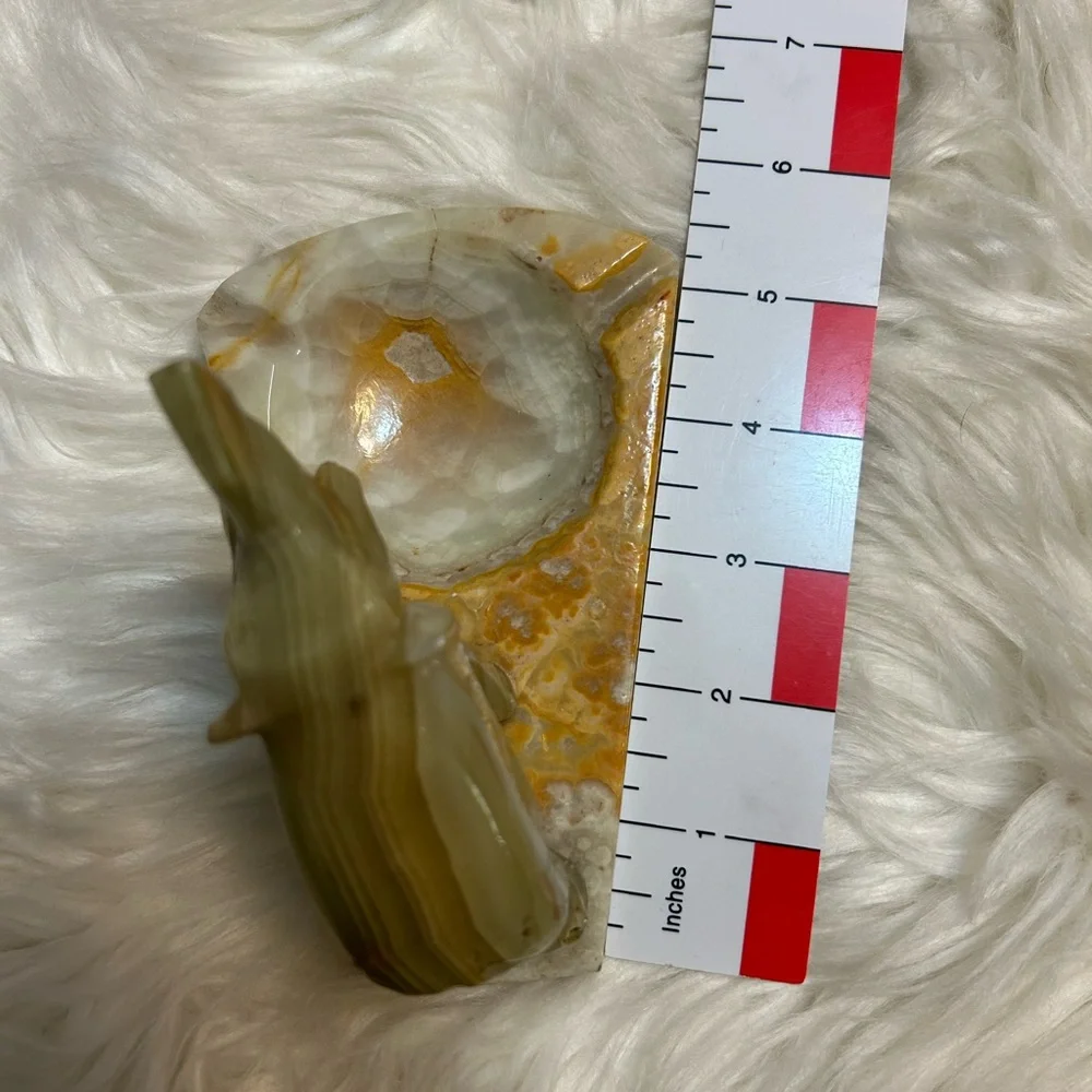 vintage onyx elephant dish ashtray trinket soap holder